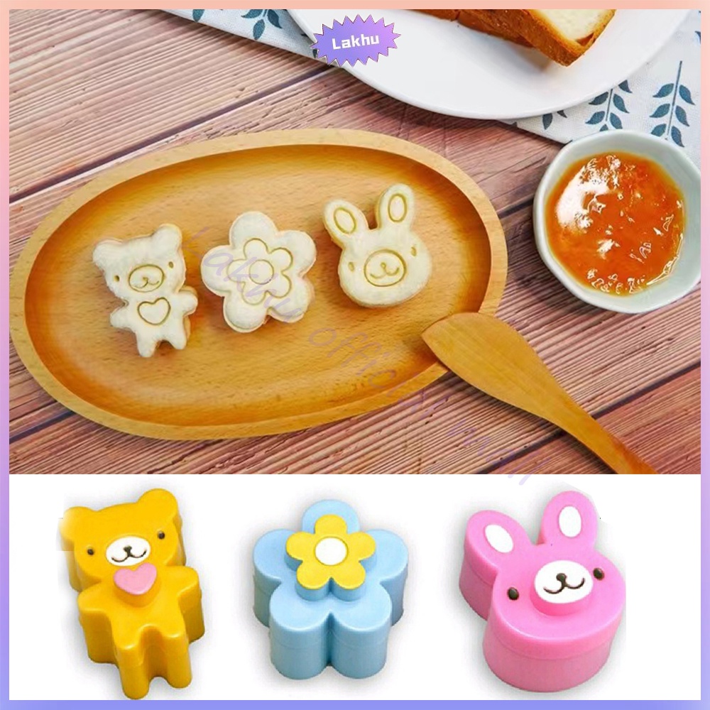 Lakhu set Cetakan Pemotong Roti Sandwich cetakan bekal anak sandwich cutter mold