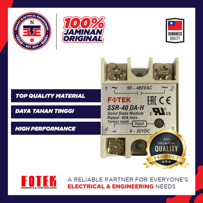 Fotek SSR-40DA-H / SSR 40DAH Solid State Relay Fotek 40 Amper