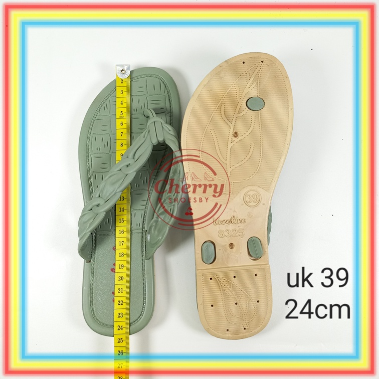 8325-60 Sandal Jepit Karet Jelly Wanita Verotino Sendal Jepit Cewek Motif Kepang Verotino