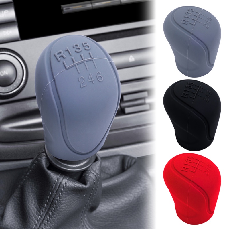 Universal Manual 6-speed Car Silicone Gear Shift Knob Cover Non Slip Grip Handle Sleeve Aksesoris Interior Mobil
