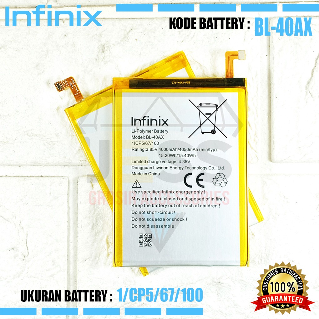 Baterai Battery Original INFINIX BL-40AX BL40AX For Type Hp Infinix Hot Note - Note 1 - X551