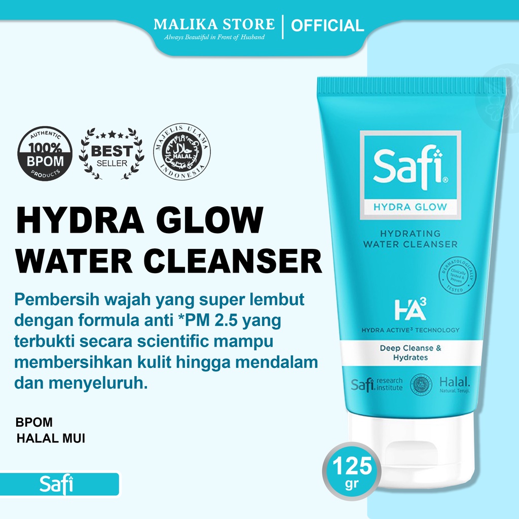 Safi Hydra Glow Hydrating Water Mask Skin Glowing Pembersih Barrier Bpom Sabun Wajah Paket Whitening