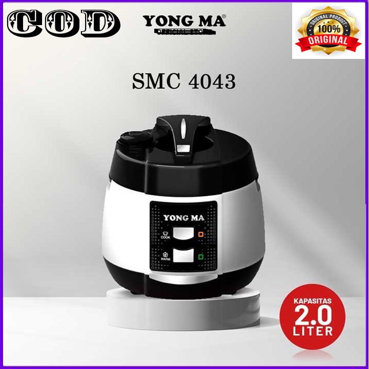 Yong Ma Rice Cooker / Magic Com Yong Ma 2 Liter SMC 4043 / 400 Watt / Penanak Nasi / Garansi Resmi