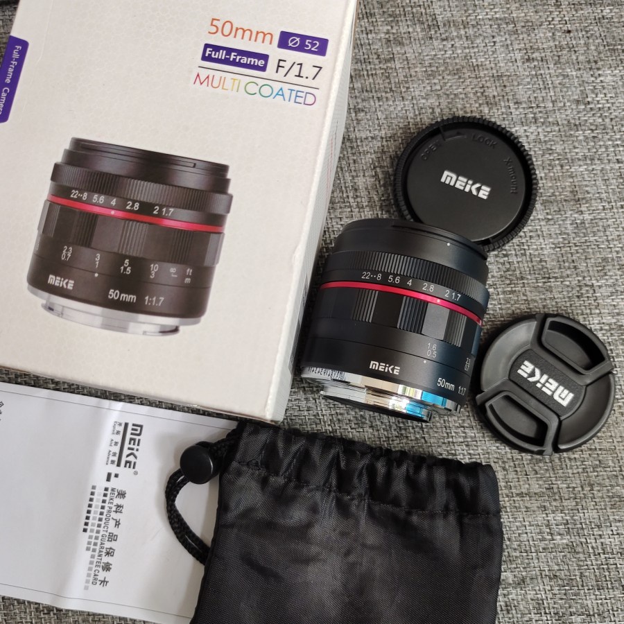Lensa Fix Meike 50mm f1.7 for Mirrorless Fujifilm Full Frame X Mount