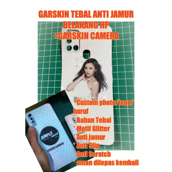 KHUSUS  MINIMAL BELI 5PCS garskin glitter custom gambar photo