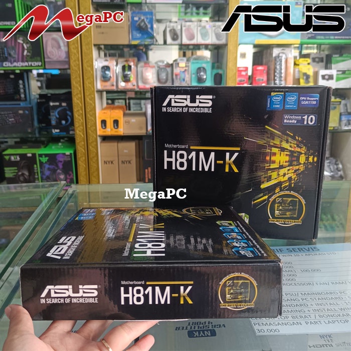 Mobo Mainboard Motherboard Intel LGA 1150 H81 DDR3 ASUS Garansi 1 Tahun