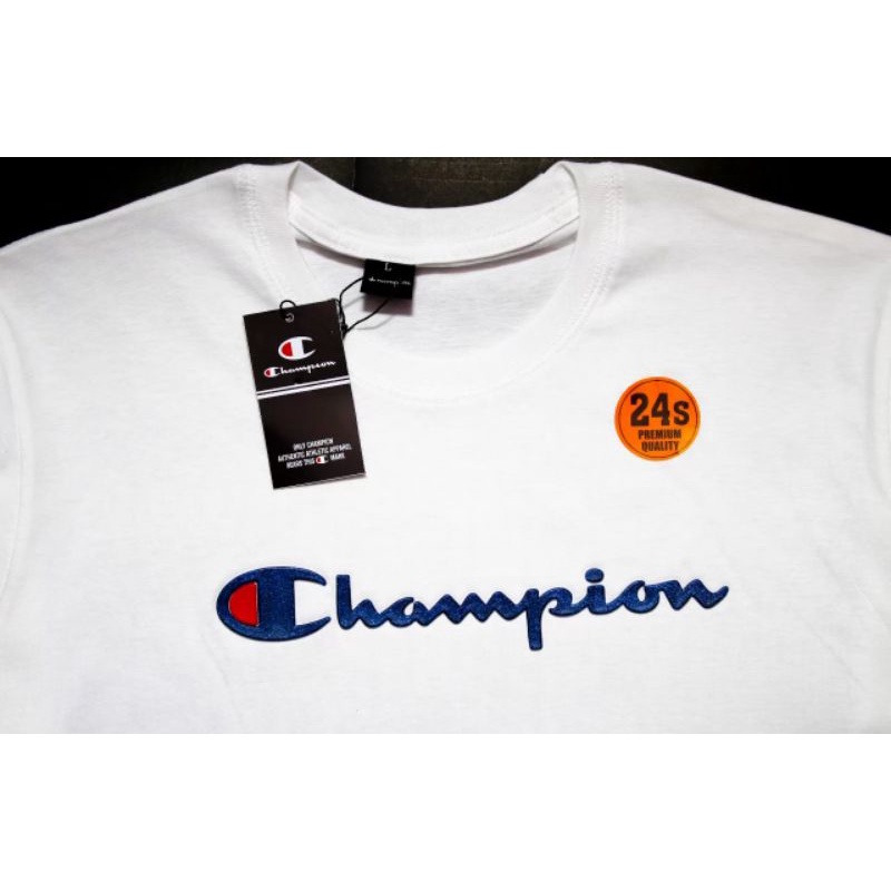 KAOS CHAMPION T-SHIRT DISTRO FLOCKING CATTON COMBET 24S