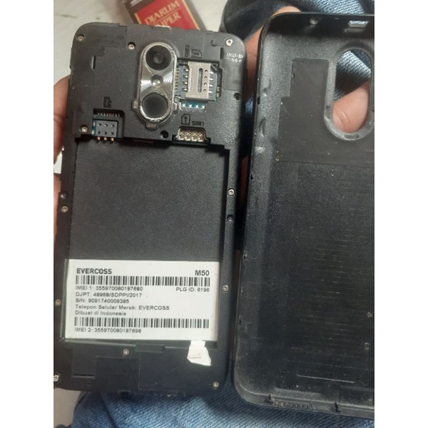 evercoss m50 nyala normal