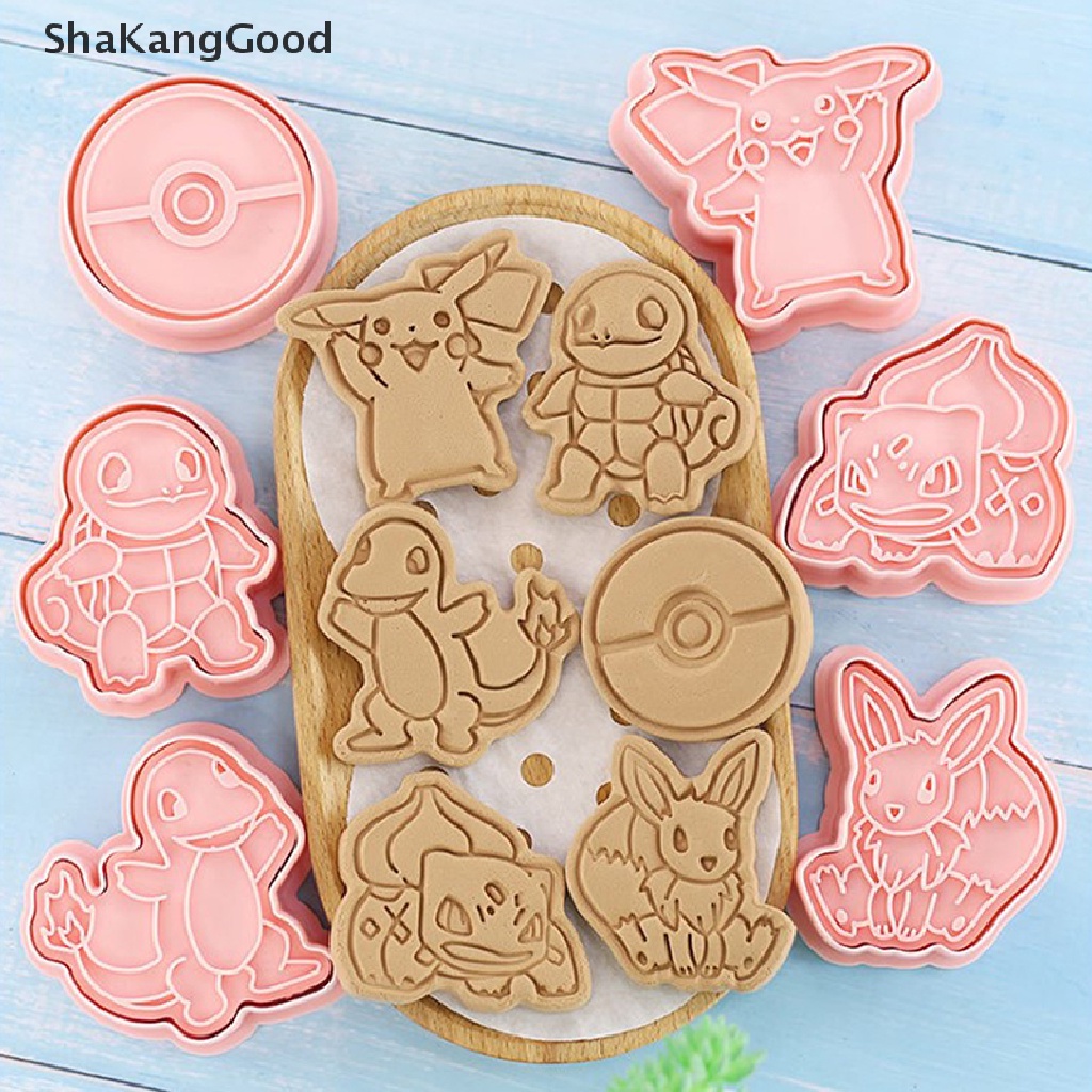 Cetakan Selip Untuk Baking Pikachi Cookie Cutters Set 3D Elektrik Mouse Cookie Mold Plastik SKK