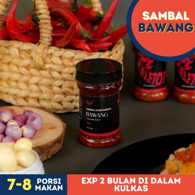 

Sambal Zeletot - Sambal Bawang / Sambal Rumahan / Penyedap Makanan / 150gr / Tanpa Pengawet / Sambal Viral