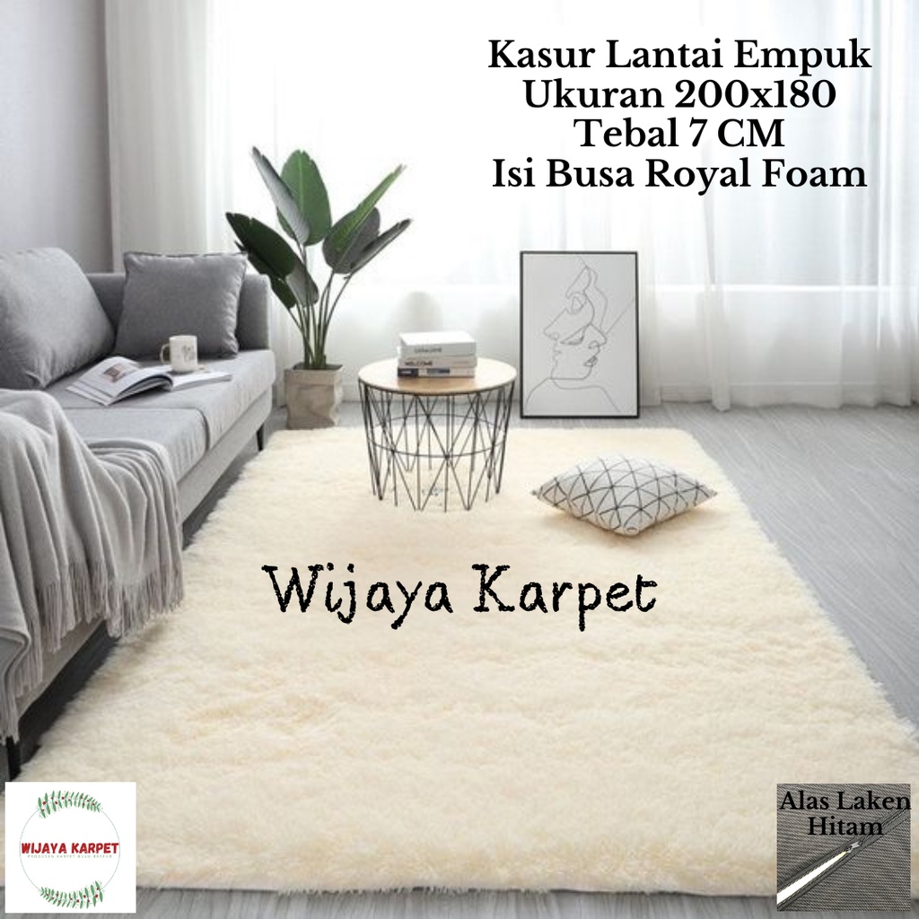 Kasur Lantai Bulu Rasfur Ukuran 200x180 Tebal 7 CM Alas Polos (BUSA ROYAL DAN INOAC ORIGINAL)