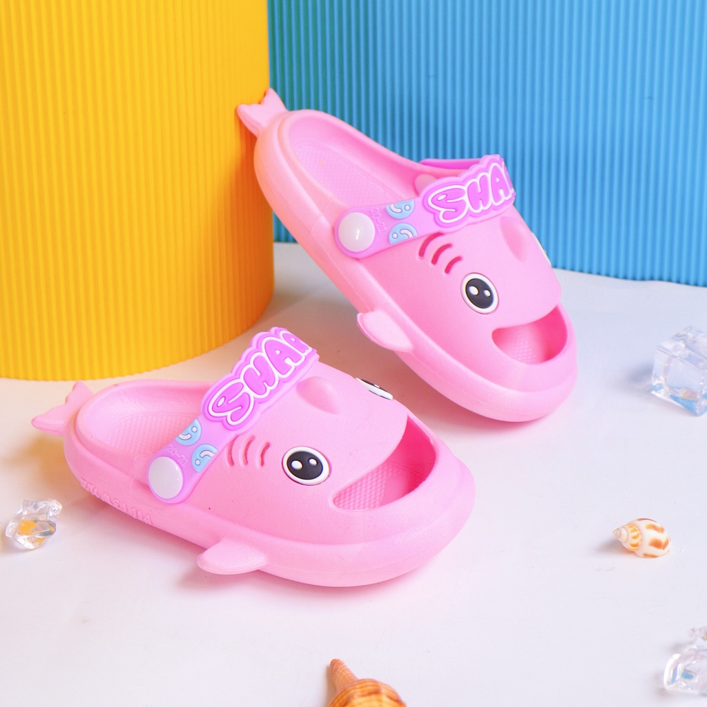 PROMO 12.12 PUNCAK Okaybaby B260 Sendal Sandal BABY SHARK Import Anak Laki laki Perempuan Bahan Bagus Model Lucu