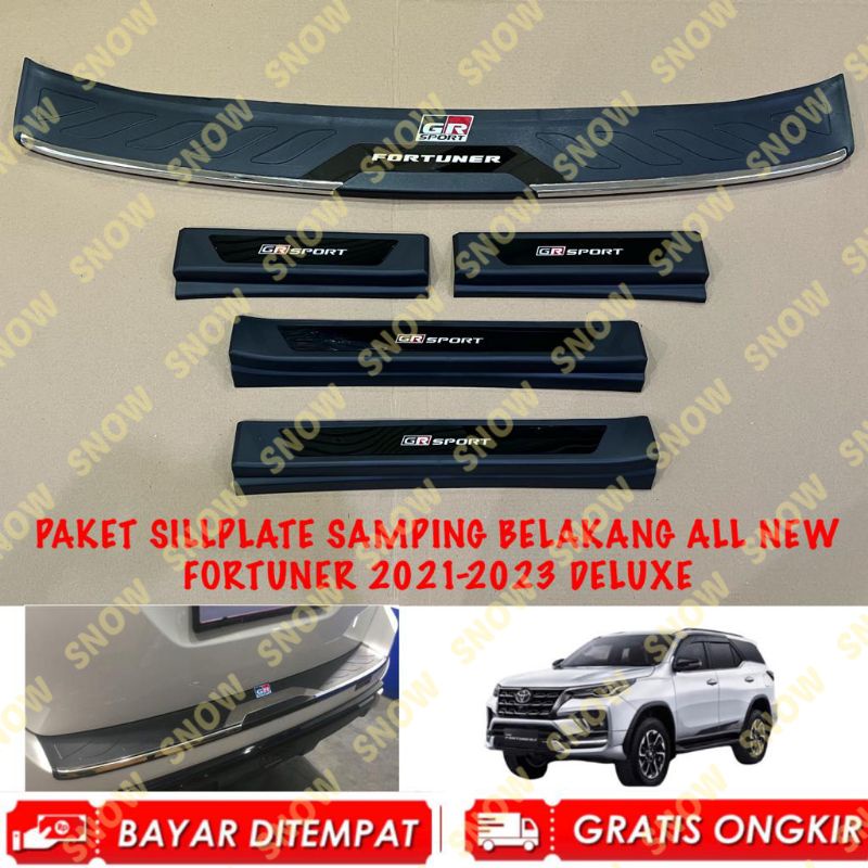 Paket Sillplate Samping Belakang All New Fortuner 2020 2022 2023 GR SPORT Deluxe List Chrome