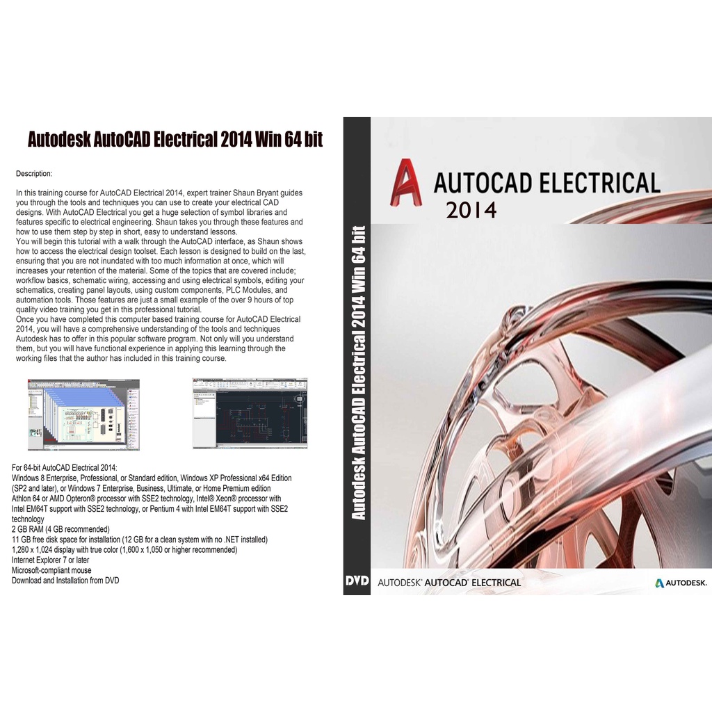 DVD -AutoCAD Electrical 2014 64 bit