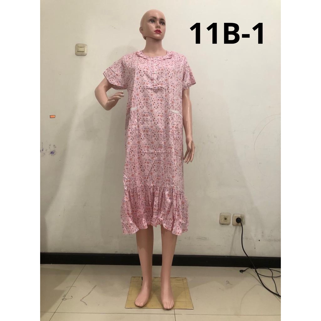 Daster Pretty Girl Katun Tamara Gold 11B Merah Muda