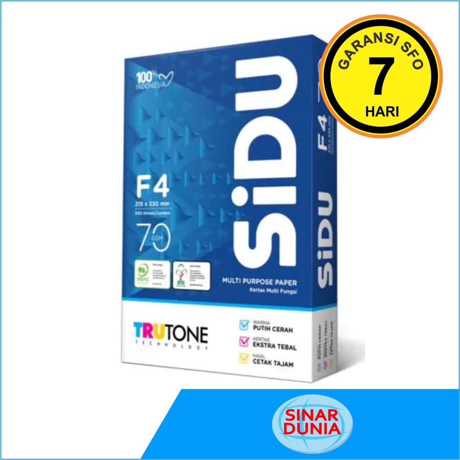 

Kertas HVS F4 70 gsm - Sidu - SFO Semarang Official