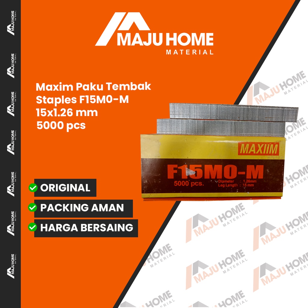 

Maxim Paku Tembak Staples F15M0-M 15x1.26 mm 5000 pcs
