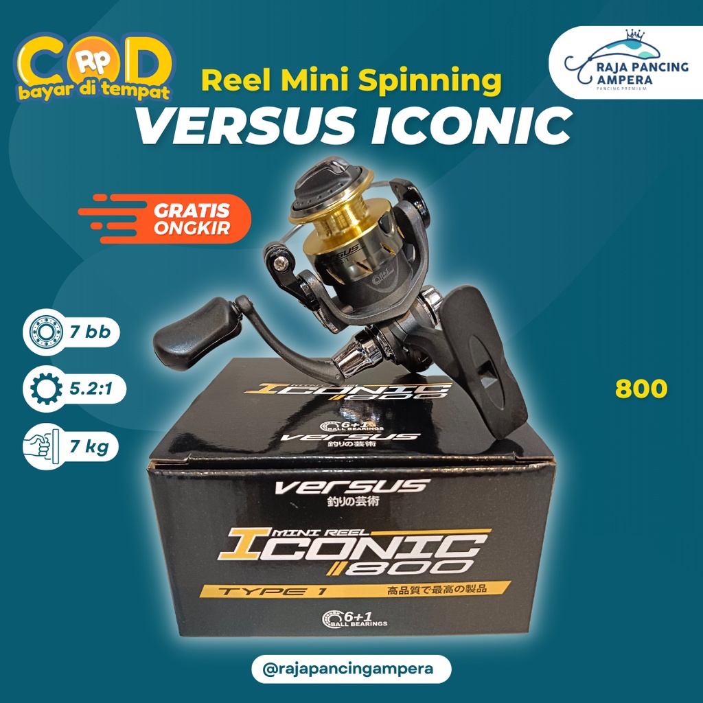 Reel Pancing Versus Iconic 800 | Reel Spinning Mini Iconic (BISA COD)
