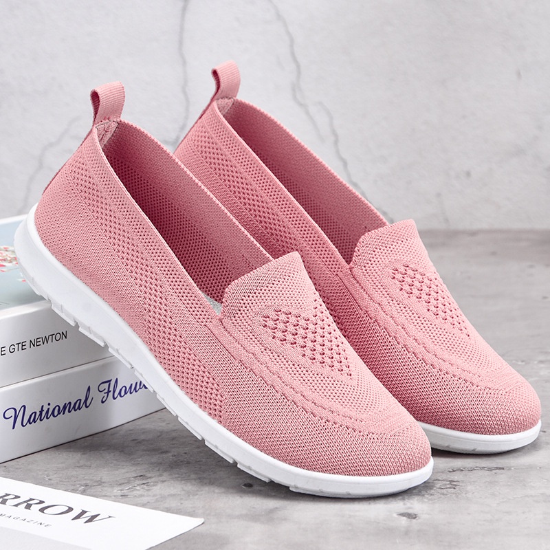 Sepatu wanita import flat shoes casual slip on anti licin