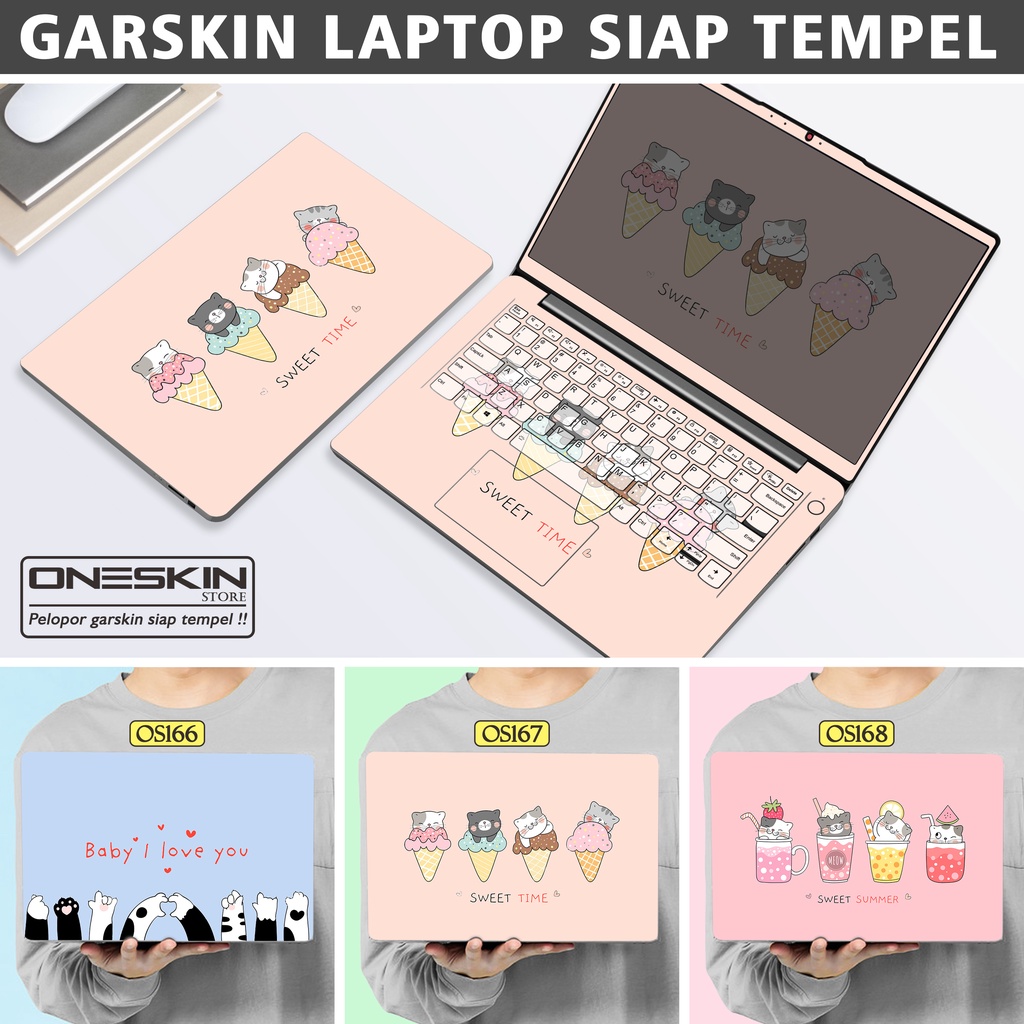 Garskin Sticker Laptop Protector Macbook Full Body Bottom Bezel Palmrest Skin Sweet Summer