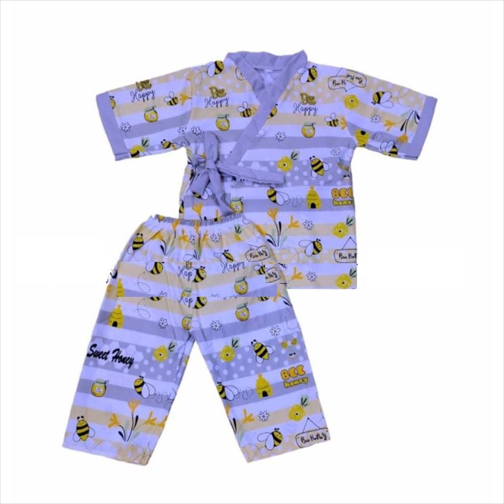 MJS 453 - Piyama Anak Kimono Karakter Kartun Lucu Usia 3-5tahun Baju Tidur Anak Katun