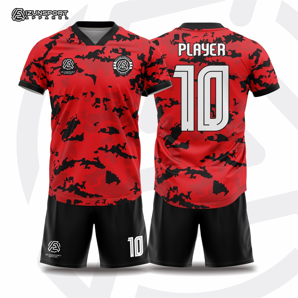 setelan jersey full printing sepakbola futsal custome satuan motif army 0.21