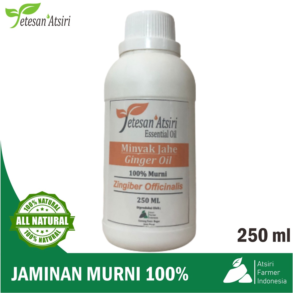 250ml minyak atsiri jahe murni tanpa campuran ginger pure essential oil therapeutic grade aromatherapy aromaterapi aromaterapy oil burner 250 ml