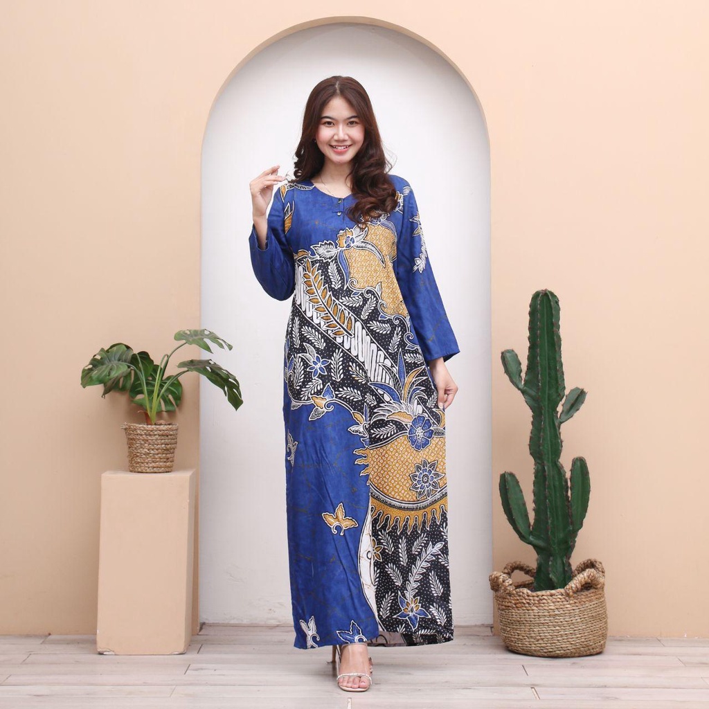 Longdres Batik ADEEBA Daster Panjang Busui Batik Terbaru By GrosirDaster