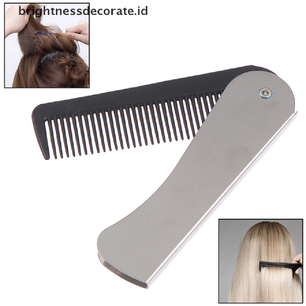 [Birth] Sikat Sisir Rambut Portable Foldable Massage Hair Comb Alat Penata Rambut Lipat [ID]