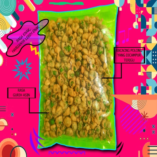 

kacang polong hijau tepung terigu / cemilan murah / makanan ringan / snack kekinian