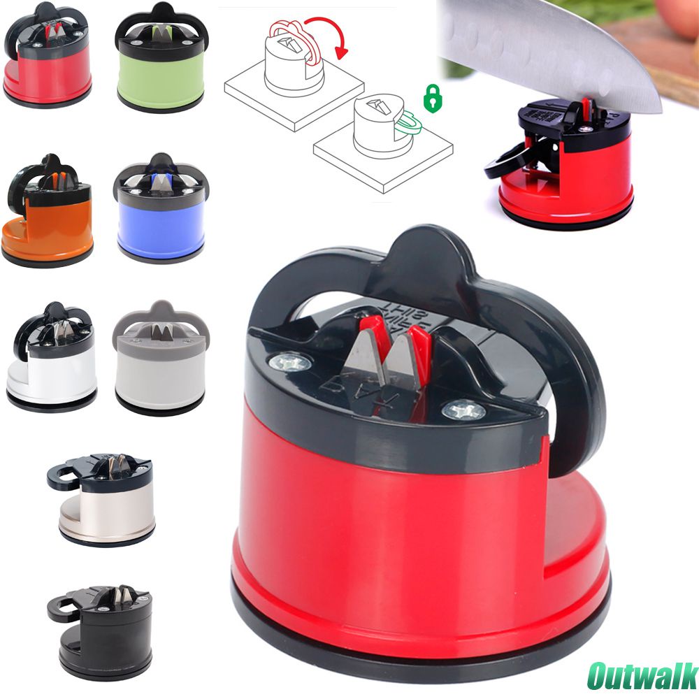 ღ Profesional Pisau Rautan Pengisap Posisi Mengasah Alat Portable Mengasah Batu Asah Vagetable Rautan untuk Pisau Rumah Tangga Cepat Rautan
