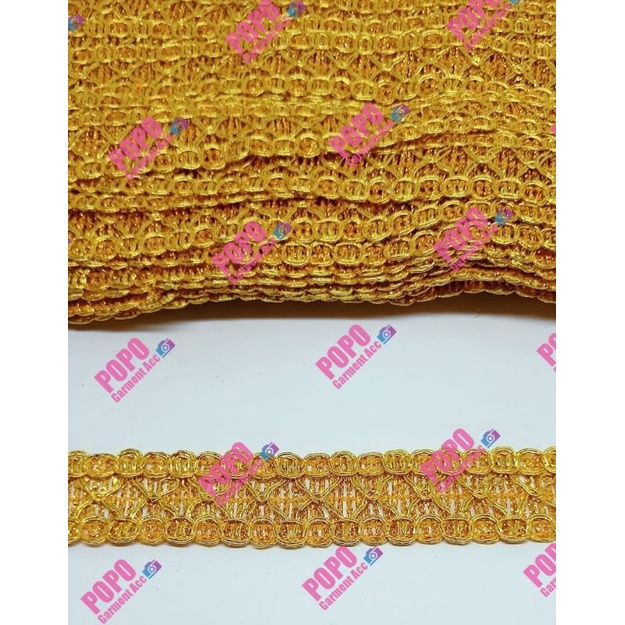 RENDA EMAS / RENDA INDIA NO:1122 LEBAR:2,4CM ( ISI:17YARD )