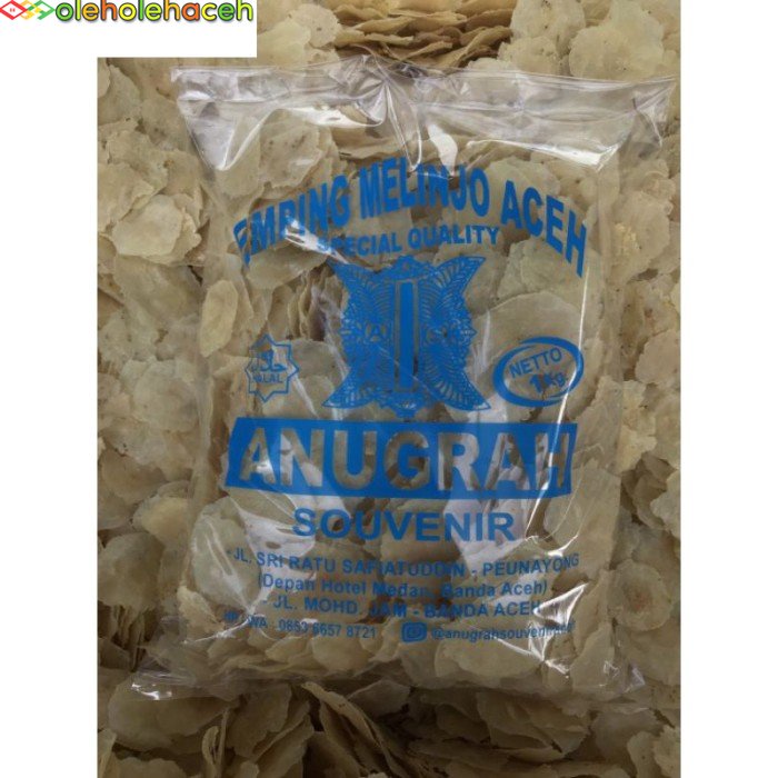 

Emping melinjo asli Aceh Anugrah Souvenir 1 kg kualitas premium