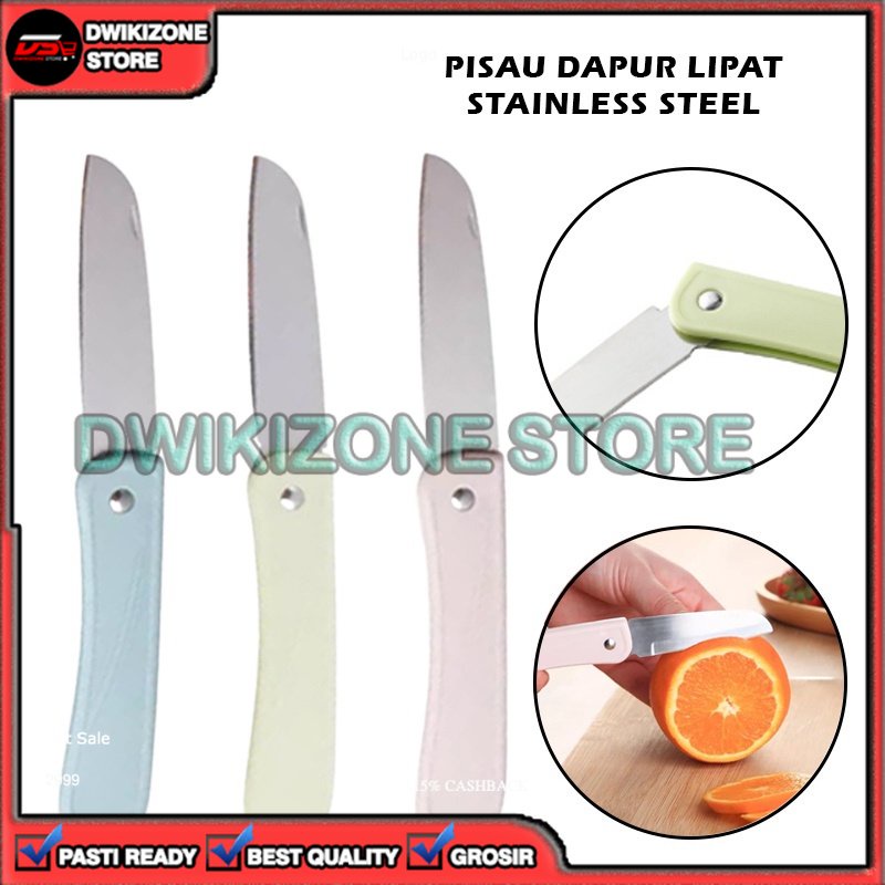 [GROSIR] PISAU DAPUR LIPAT MINI WARNA WARNI STAINLESS STEEL BESI BAJA KUAT