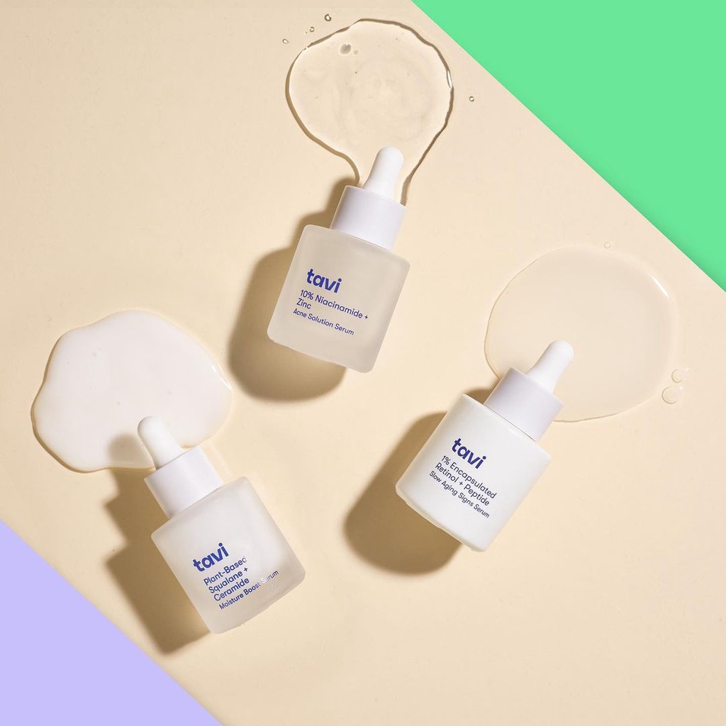 Tavi Serum Series 30ML Acne Solution Moisture Boost Slow Aging / Perawatan Wajah Normal Berminyak Berjerawat Anti Aging