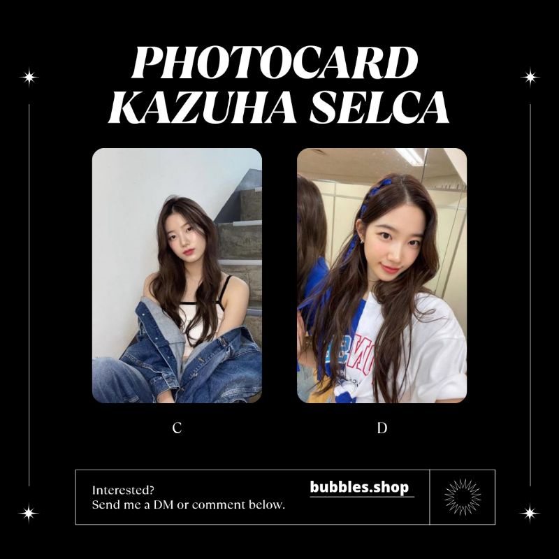 PHOTOCARD UNOFFICIAL KAZUHA LE SSERAFIM SELCA