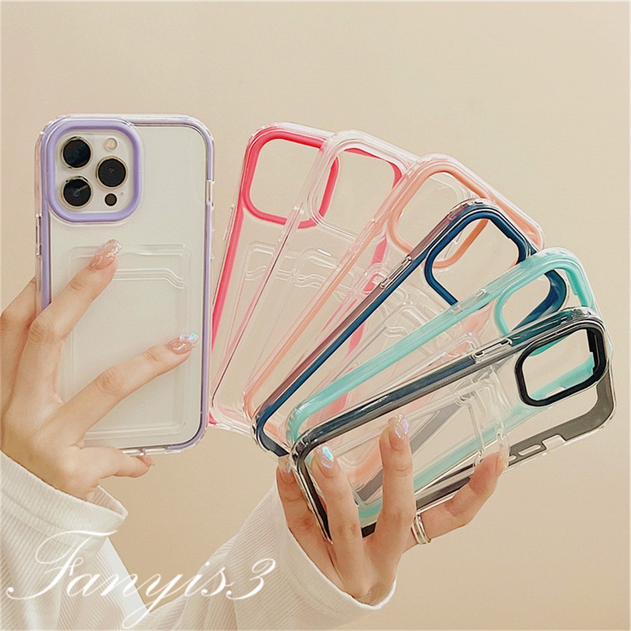 Compatible For iPhone 14 13 12 11 Pro Max XS Max XR X XS 8 7 Plus Kompatibel Untuk Soft Clear Shockproof Phone Case Clear Soft Cover Pelindung