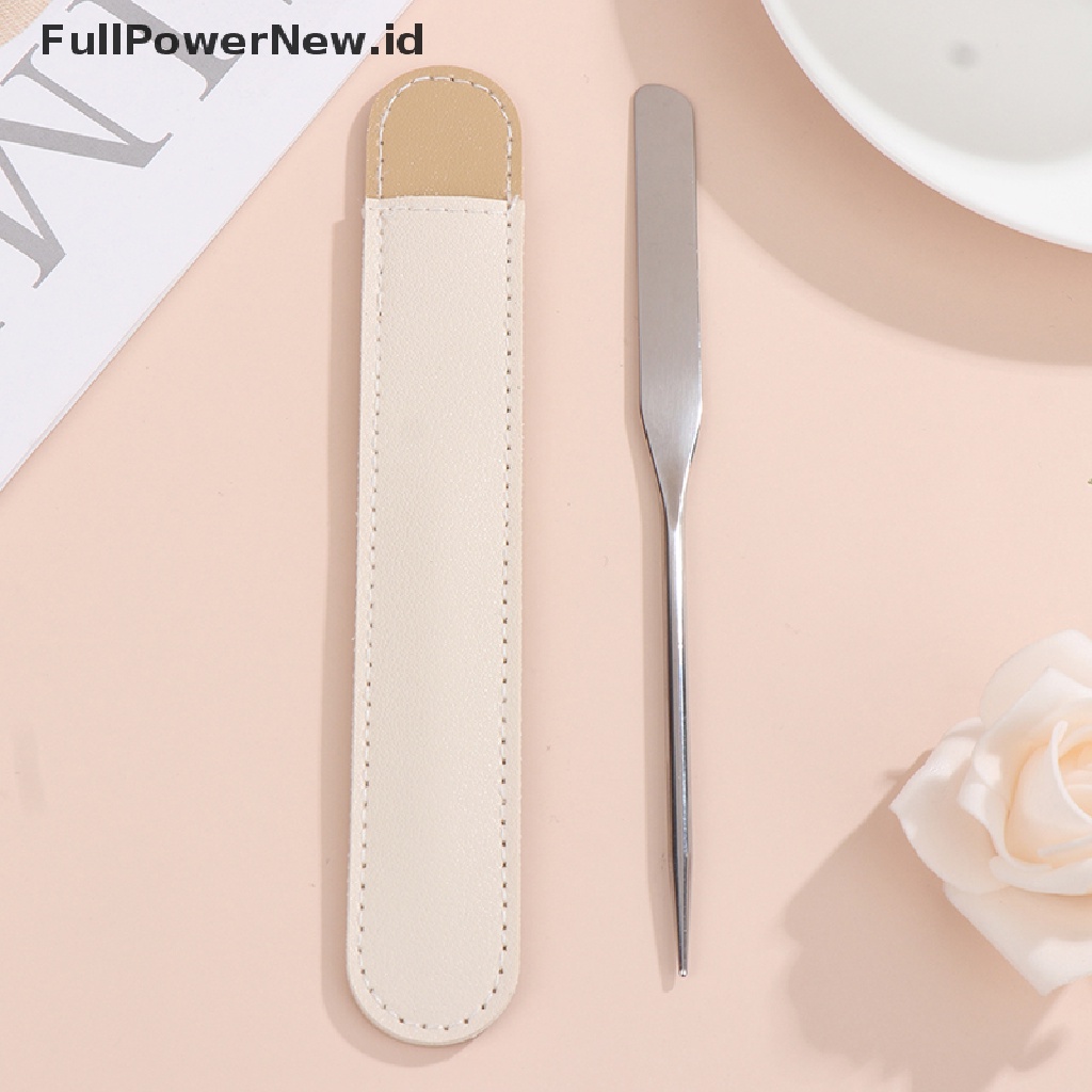 Power Spatula Toner Makeup Dual Head Stainless Steel Dengan Stik Pencampur Tas PU ID
