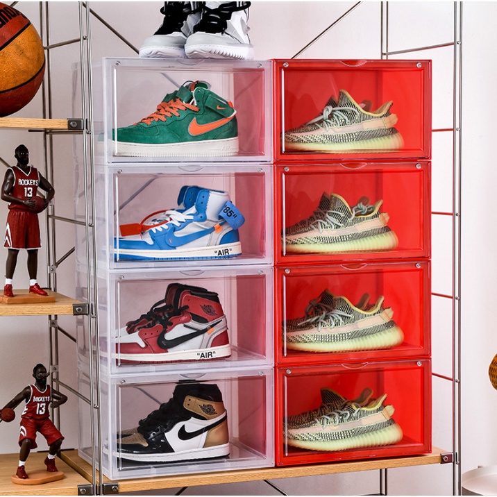 Kotak Sepatu ACRYLIC Kotak Sepatu Plastik Penyimpanan Organizer Rak Sepatu Korea Kotak Penyimpanan S