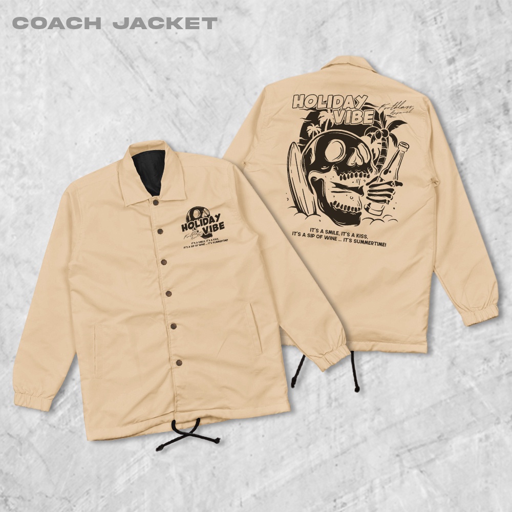 HIPNOP Holiday Coach Jaket Pria Outwear Unisex Parasut