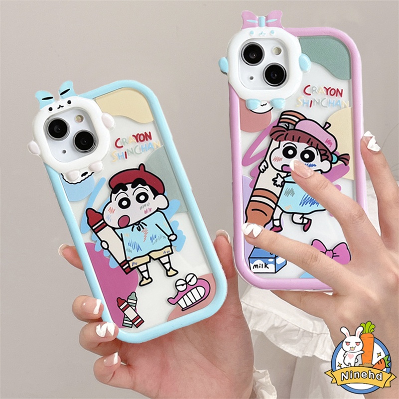 IPHONE Casing Kompatibel Untuk Iphone14 13 12 11 Pro Max X Xr Xs Max7 8 6 6s Plus Se2020 Kartun Monster Kecil Pelindung Lensa Ponsel Case Shockproof Silikon Soft Case Cover Pelindung