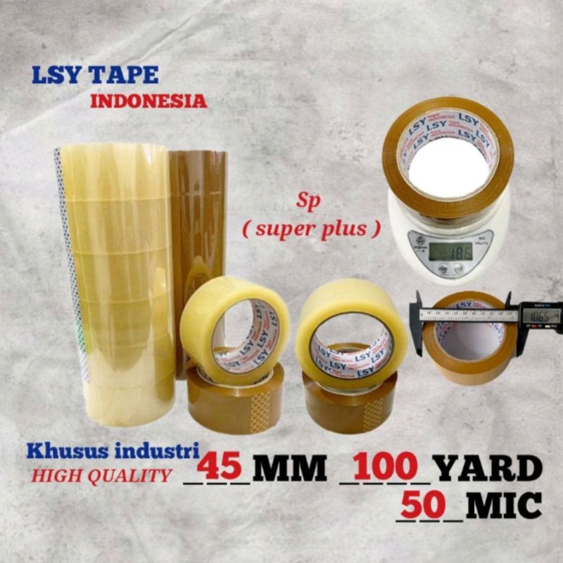 

lakban bening / cokelat 45mm x 100yard ( super plus ) SP