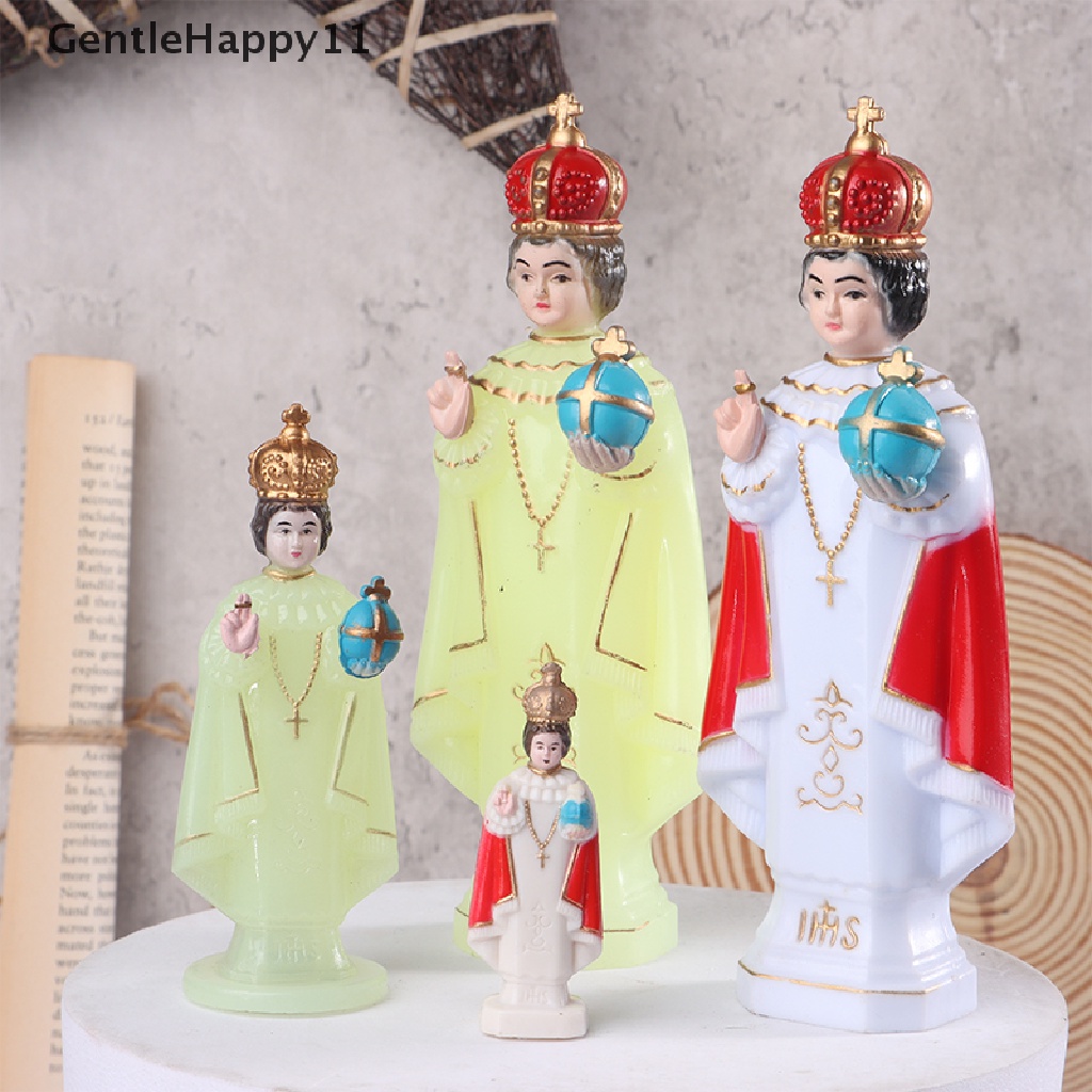 Gentlehappy 1Pc Patung Yesus Tokoh Agama Patung Bercahaya Souvenir Kristen Katolik Hadiah Tabletop Figurine Patung Dekorasi Rumah id