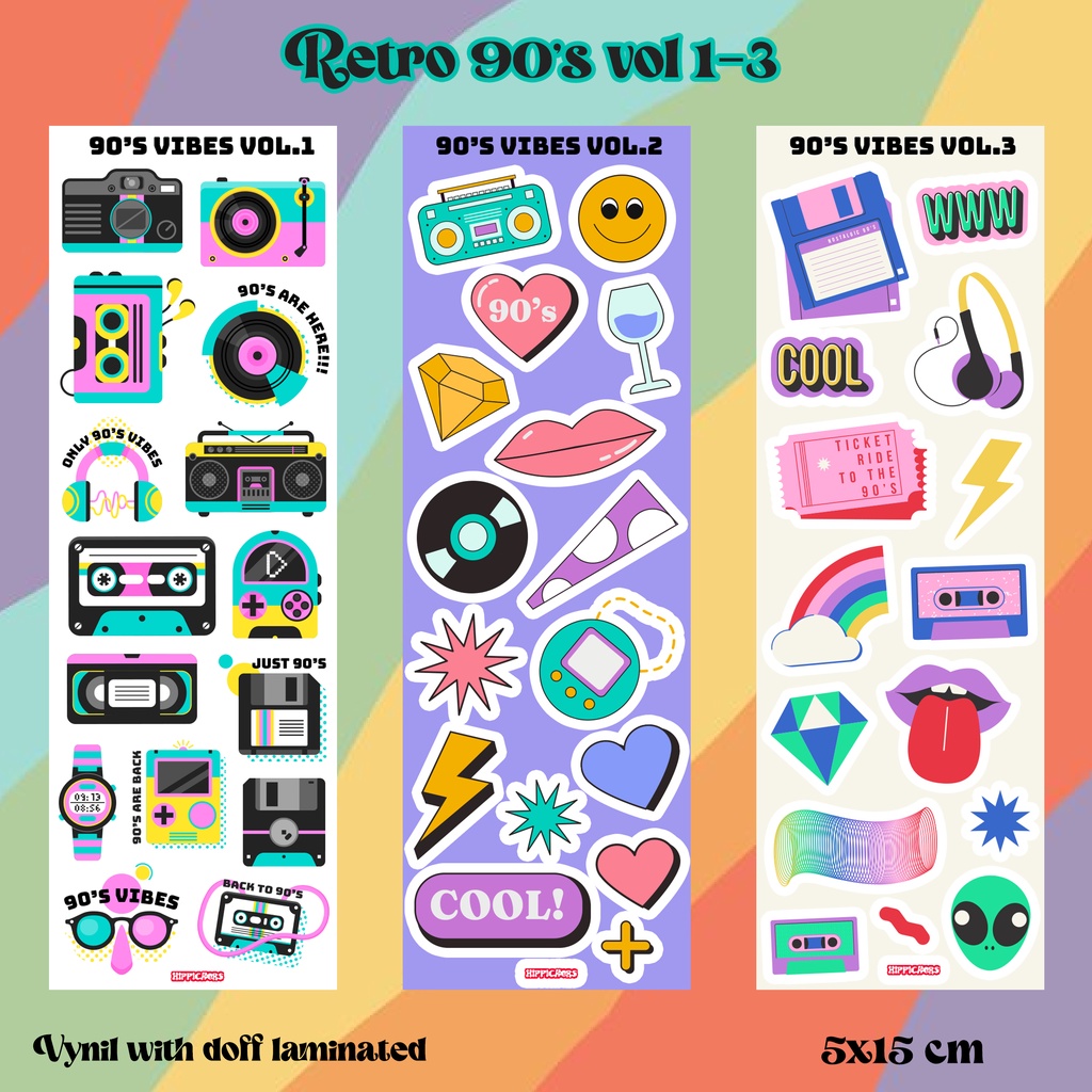 

(hippickers) Retro 90's Vol 1-3 Sticker