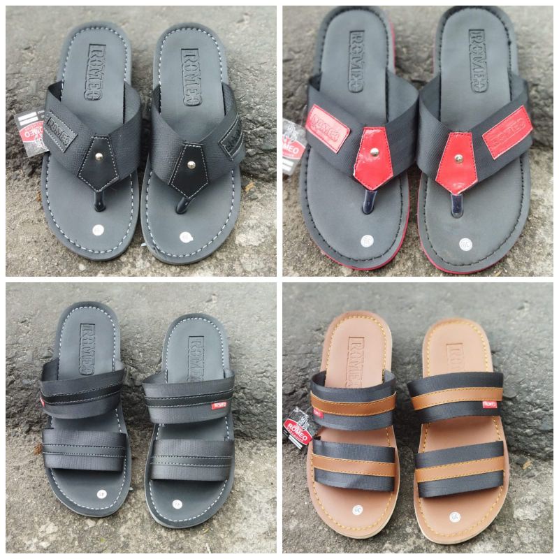 Sandal kalep pria sudah jahitan/sandal pria model jepit dan sorong