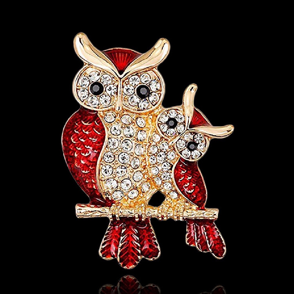 Hbid Owls Bros Hadiah Natal Pin Korsase Dua Owls Pin Jas Retro Bros Glory