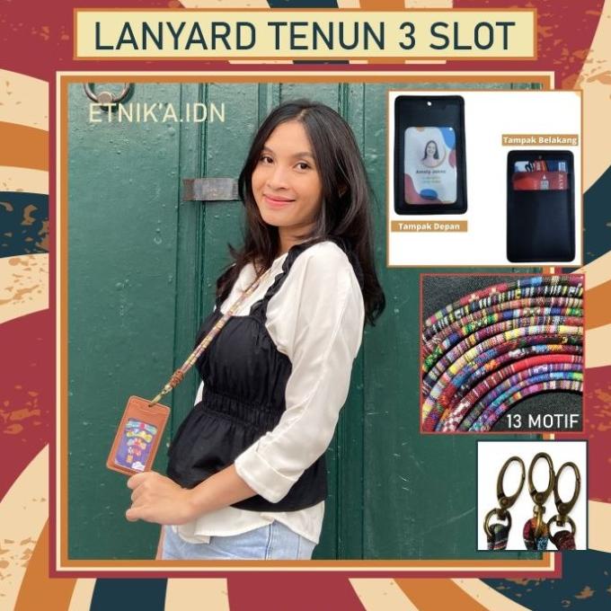 

HARGA DISKON LANYARD TENUN / ID CARD HOLDER TALI (3 SLOT KARTU)