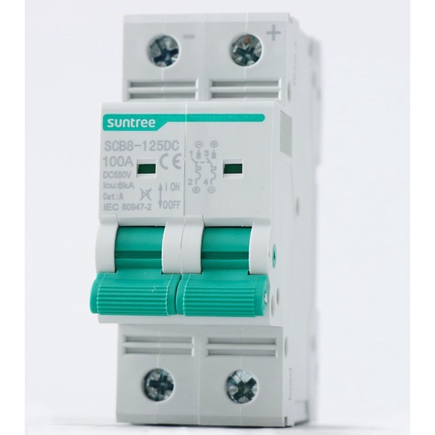 Dc Mcb Suntree 2 Pole 550 Vdc 80-125 A