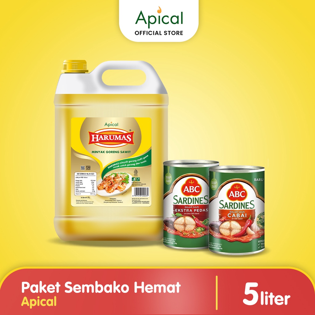 

Paket Sembako Hemat - GRATIS ABC Sarden Extra Pedas +Sarden Saus Cabai
