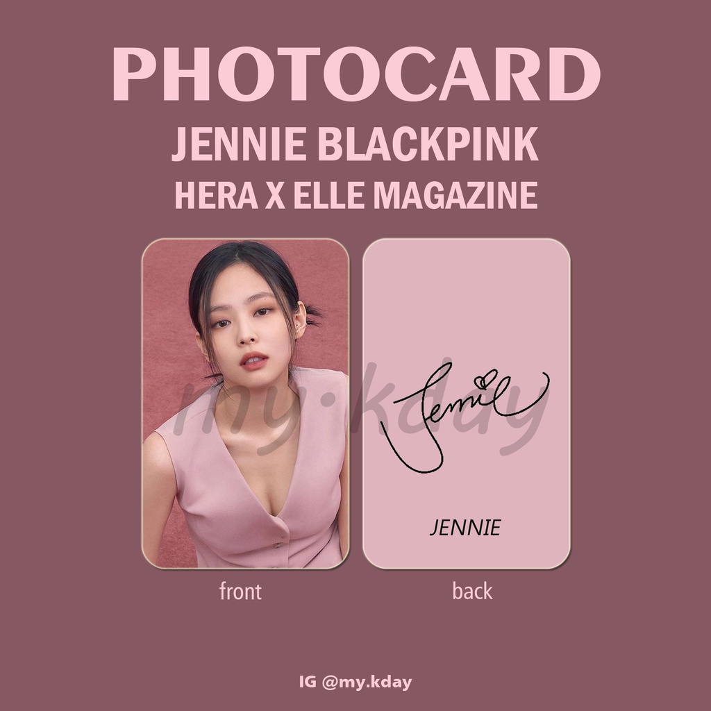 PC-0111, Photocard Jennie Blackpink Hera X Elle 2 sisi